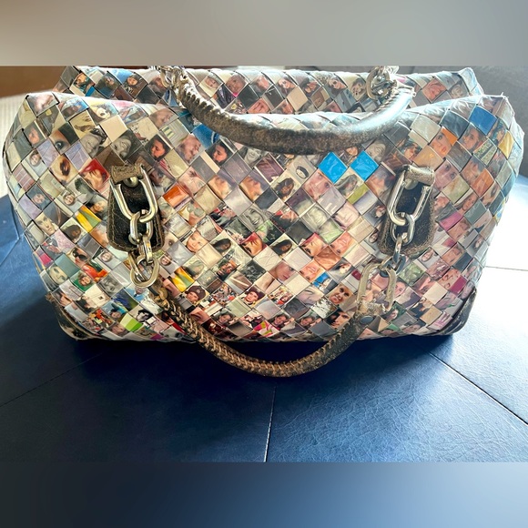 Artisan handbag Womens Faces Handbag unique pop art Valentines Mothers Day gift - Picture 3 of 10